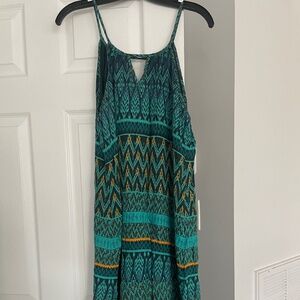 Prana teal pattern dress